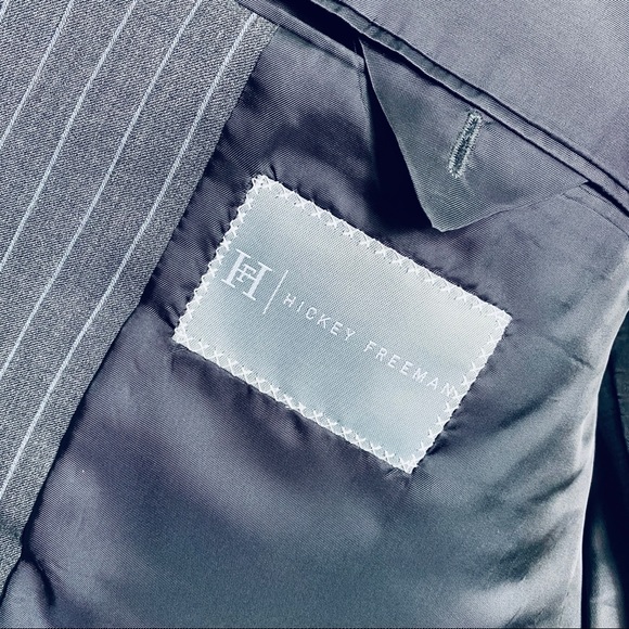 Hickey Freeman Gray Stripe Mens Blazer 44
